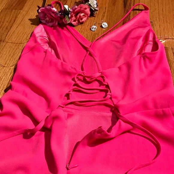 SMALL PINK LACE UP DRESS BY LUSH - Picture 5 of 7